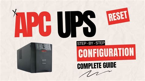 how to configure apc ups